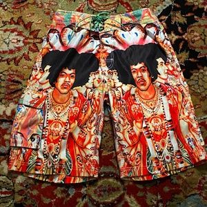 Vintage JIMI HENDRIX DragonFly swim board shorts
